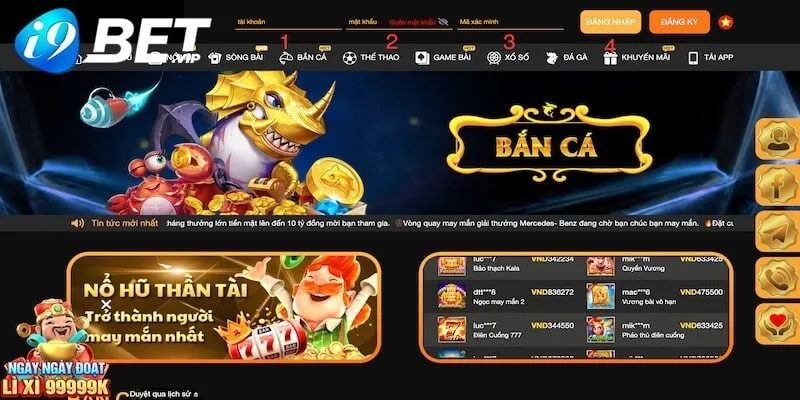 Điền thông tin và nhấn xác minh đăng nhập I9bet
