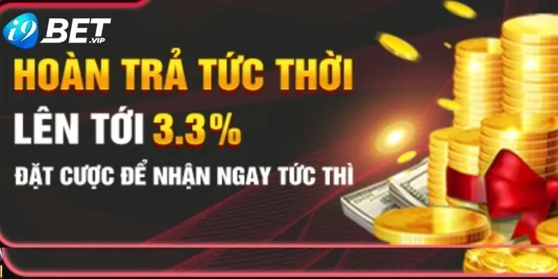 Hoàn trả tiền cược lên đến 3,3%