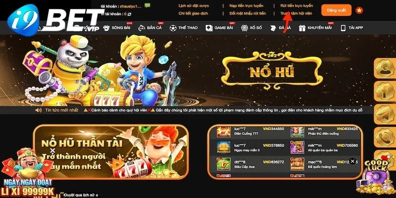 Tạo mã pin để bảo vệ giao dịch rút tiền I9bet