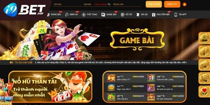 Điểm qua thế mạnh làm nên tên tuổi game bài i9bet