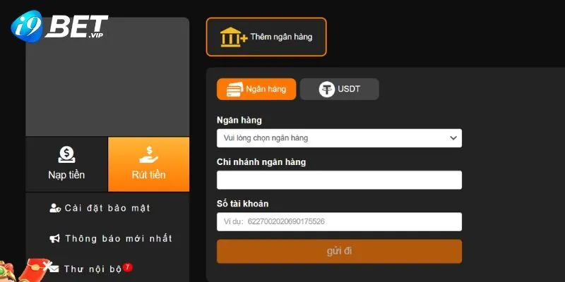 Người dùng cần rút tiền qua tài khoản ngân hàng chính chủ