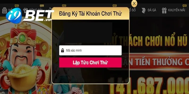 4 bước tạo tài khoản chơi thử tại I9Bet