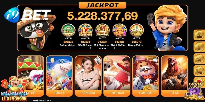 Chơi I9Bet nhận thưởng hàng triệu đồng/ngày